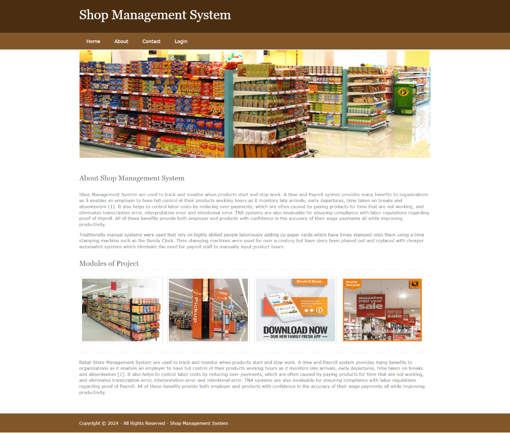 Shop Management System- Python Django Project