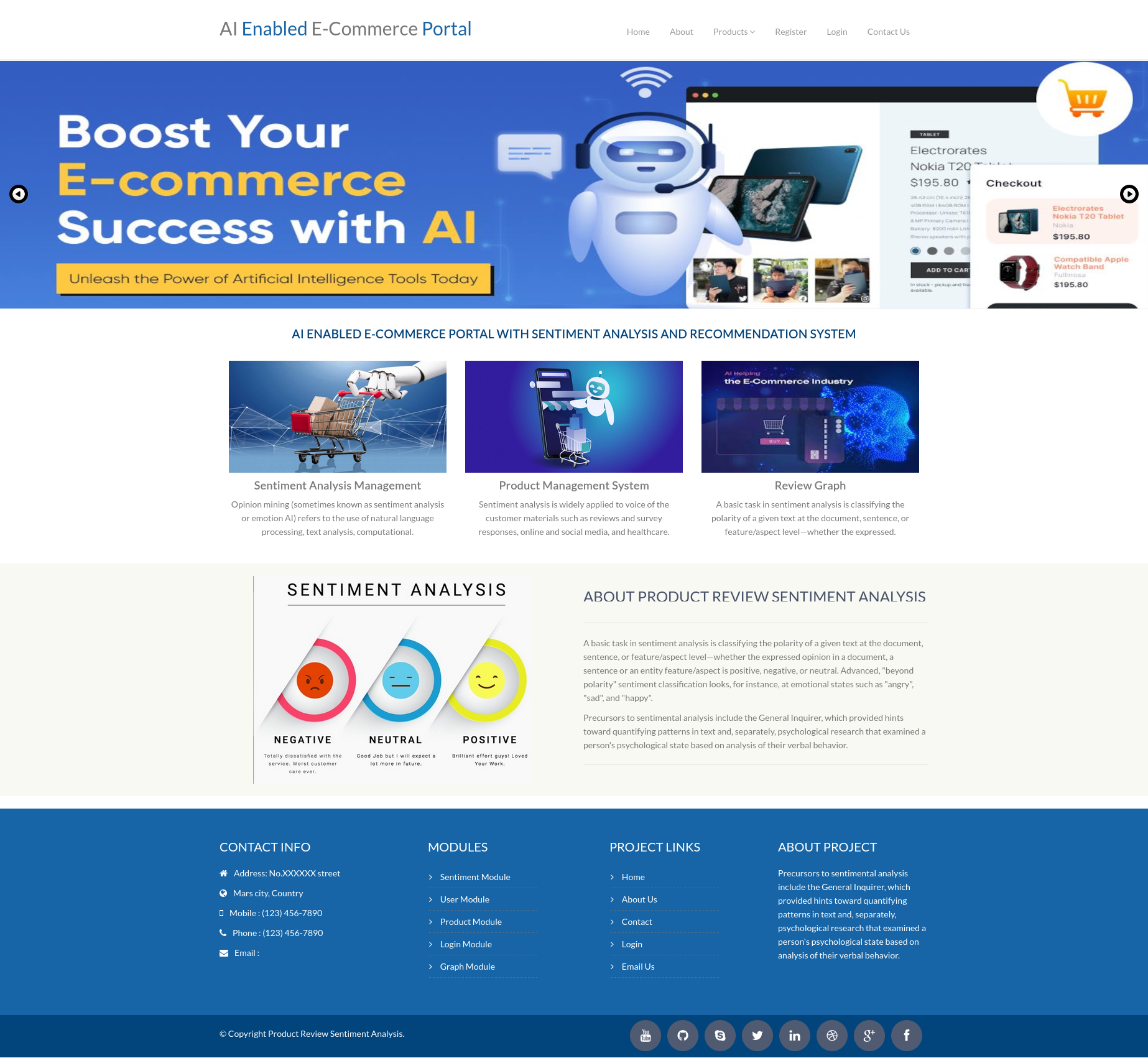 AI Enabled E-Commerce Portal with Sentiment Analysis and Recommendation System- Python Machine Learning AI Project