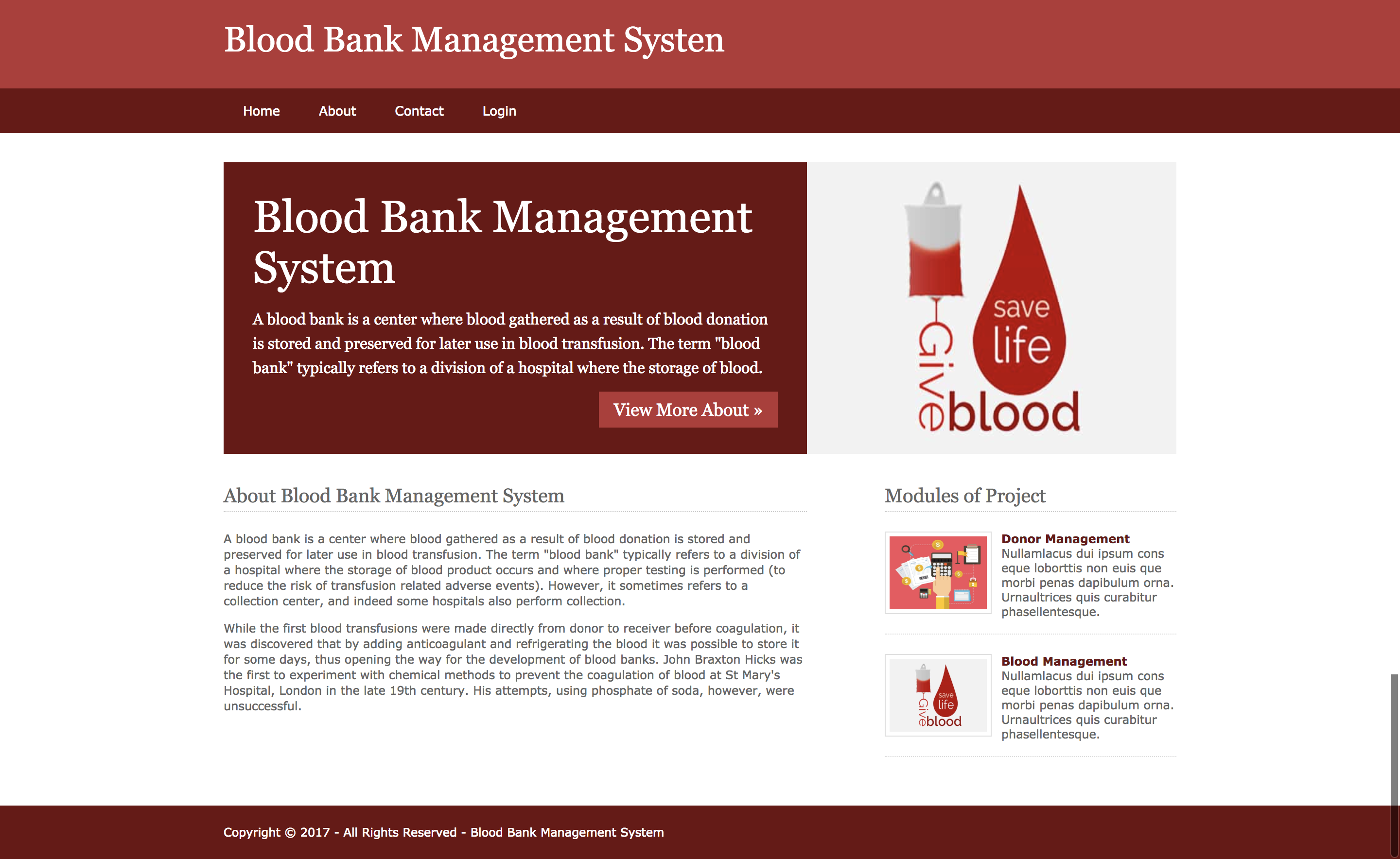 Blood Bank Management System- Python Django Project