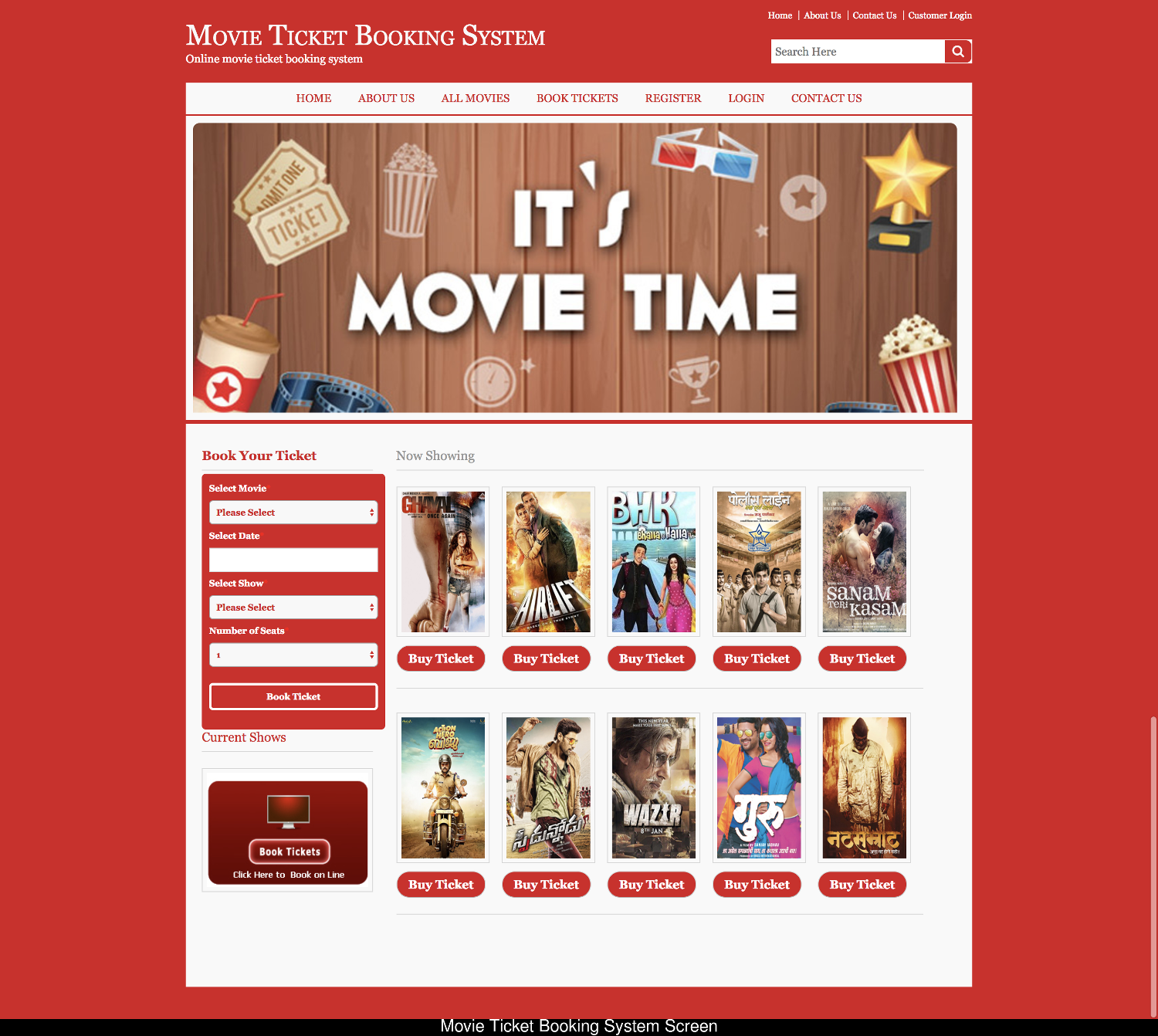 Movie Ticket Booking System- Java NetBeans MySQL Mini Project