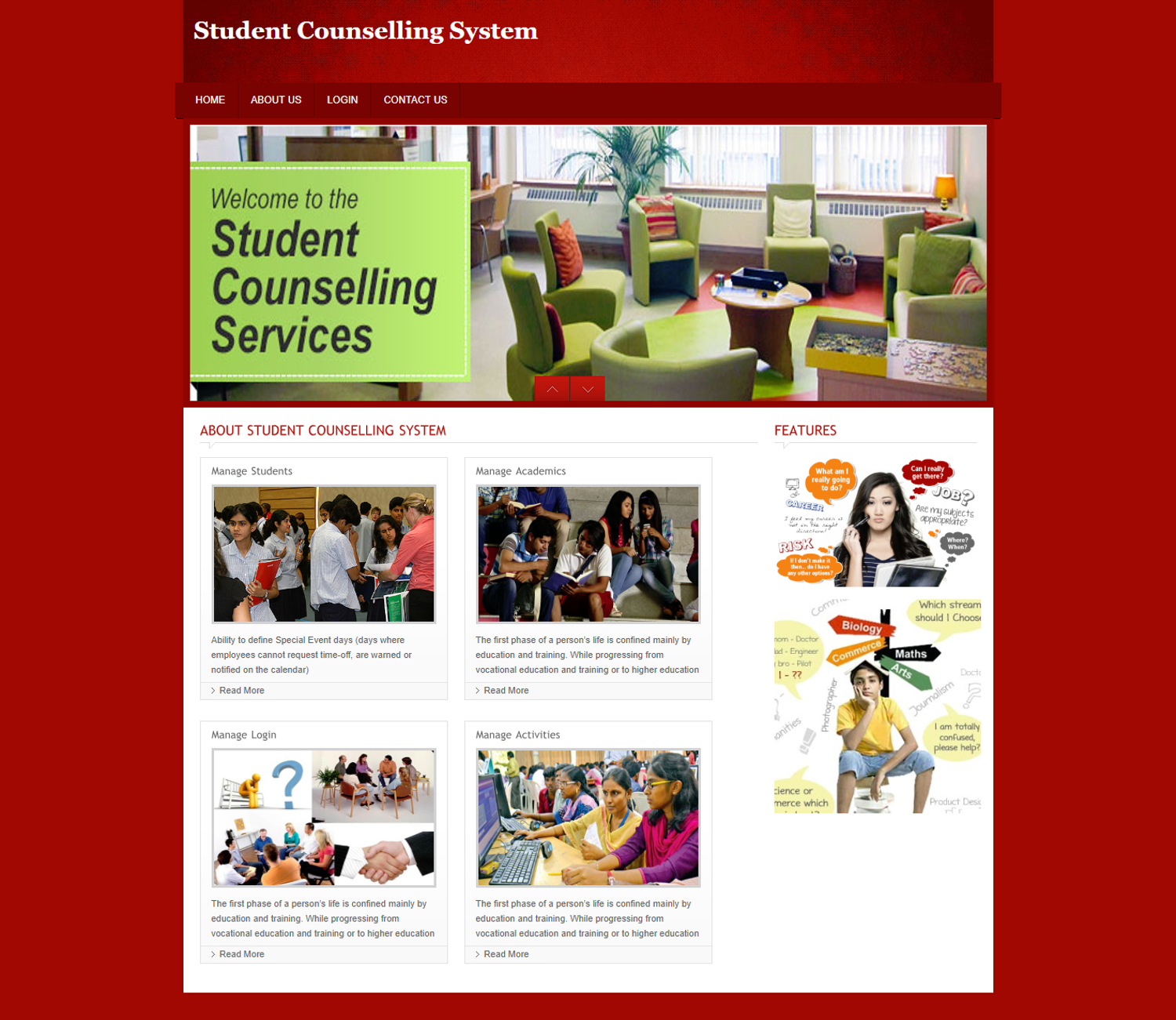 Student Counselling System- PHP Web Development Project