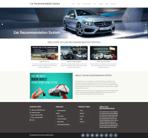 Car Recommendation System Report Synopsis Source Code