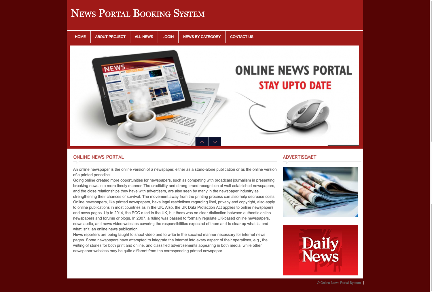 Online News Portal- PHP Web Development Project