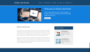 Online Job Portal Report Synopsis Source Code