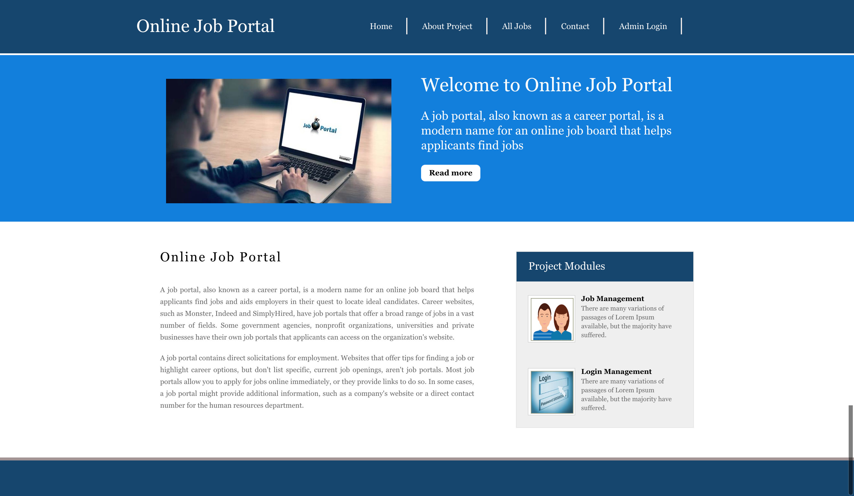 Online Job Portal- Python Django Project