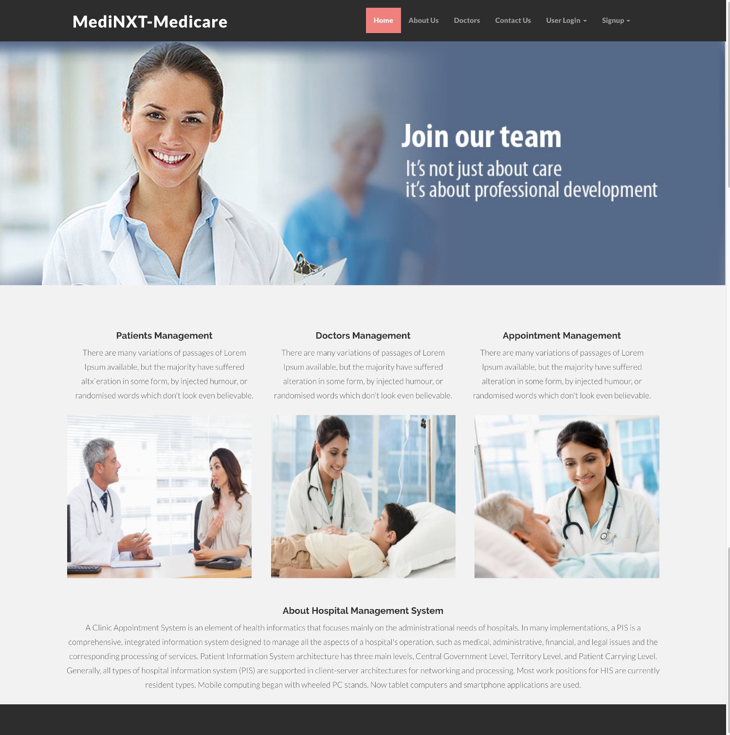 Hospital Management System- PHP Web Development Project