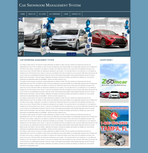 Car Showroom Management System Report Synopsis Source Code