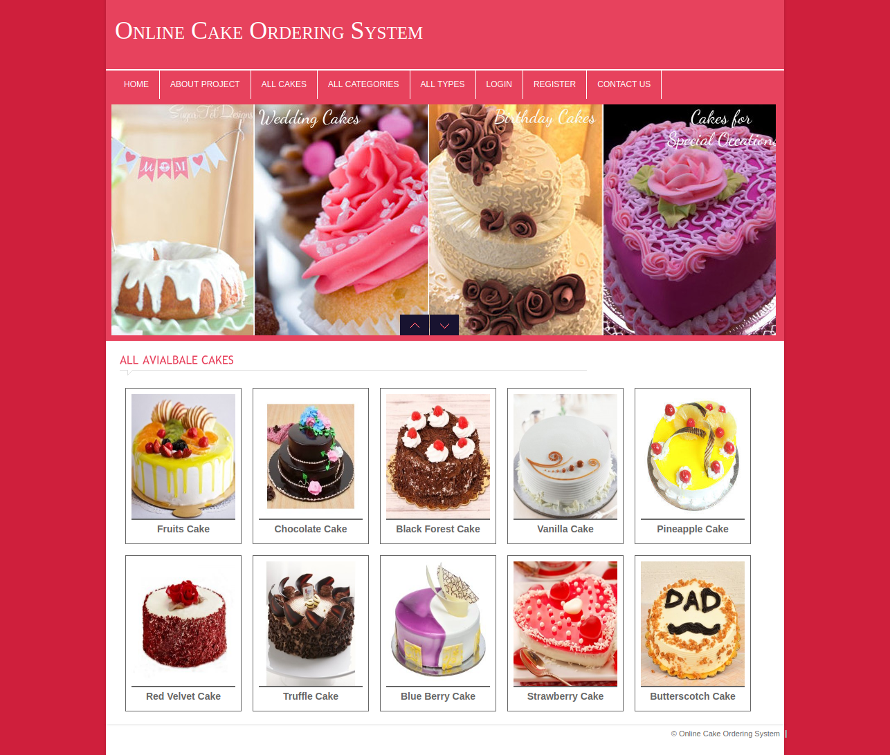 Online Cake Ordering System- PHP Web Development Project