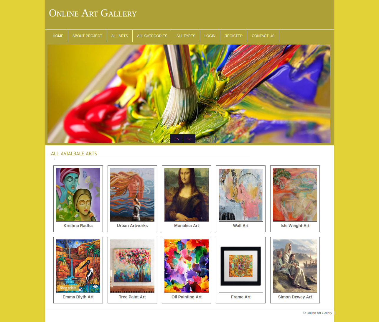 Online Art Gallery- PHP Web Development Project