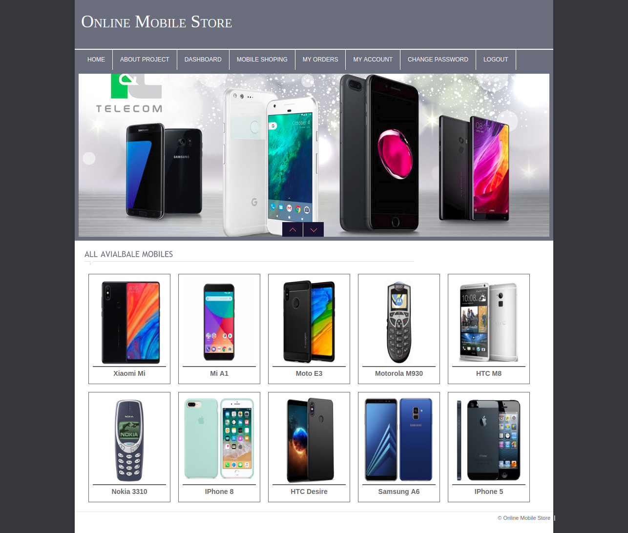 Online Mobile Store- PHP Web Development Mini Project