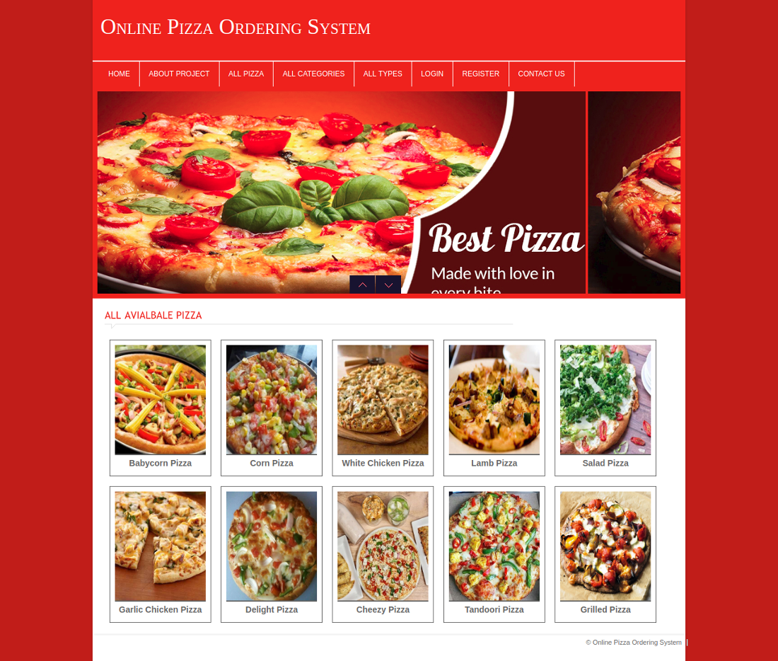 Online Pizza Ordering System- PHP Web Development Project