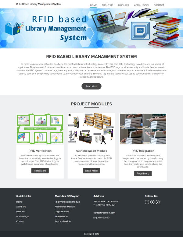 RFID Based Library Management System Report Synopsis Source Code