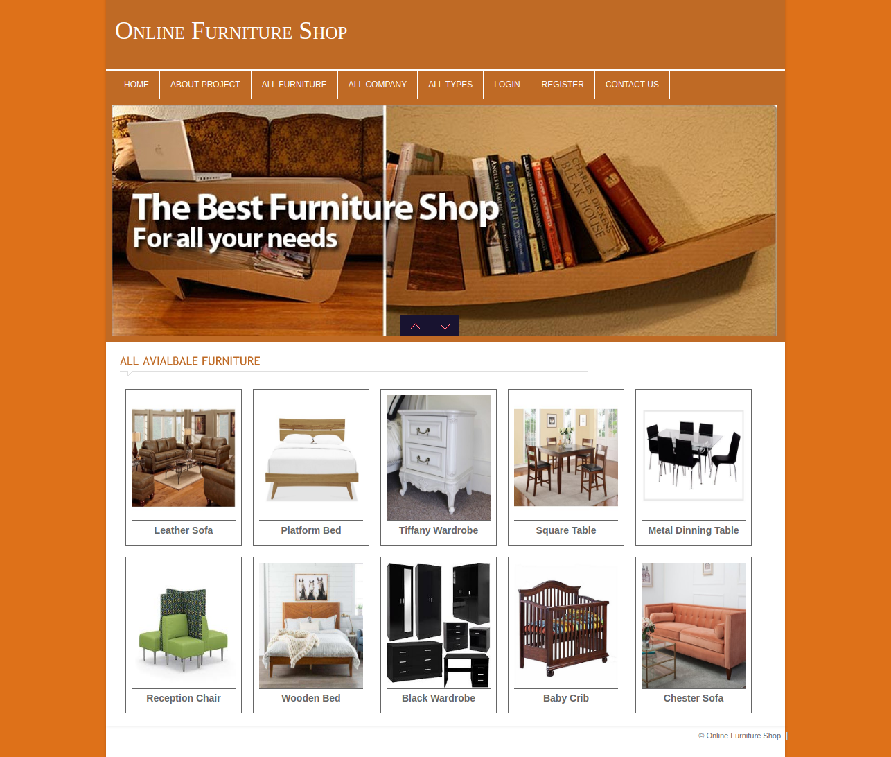 Online Furniture Shop- PHP Web Development Mini Project