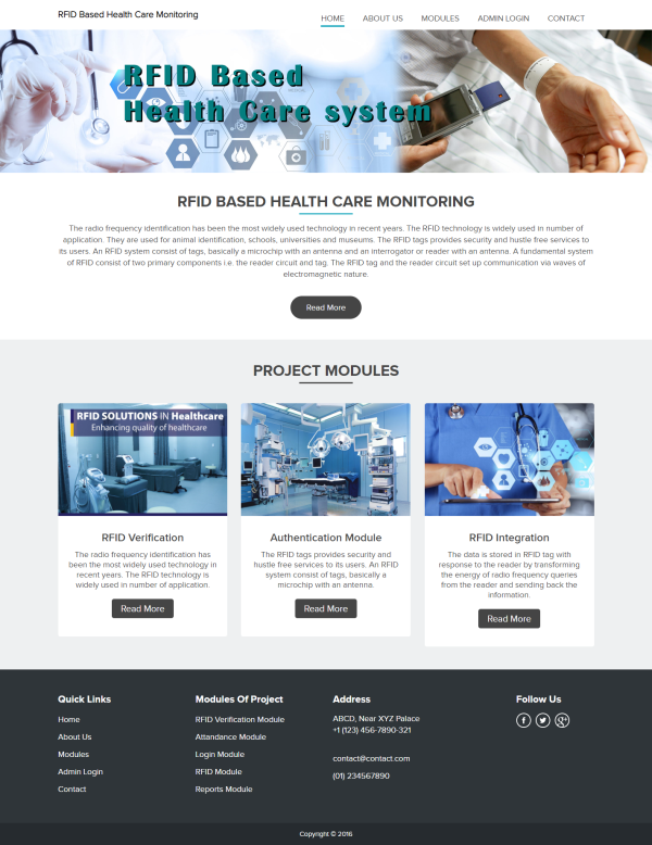 RFID Based Health Care Monitoring Report Synopsis Source Code