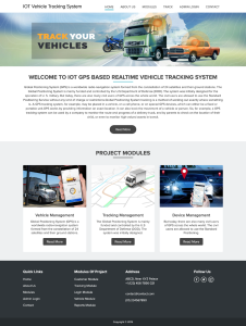 IOT based Vehicle Tracking System using GPS Report Synopsis Source Code