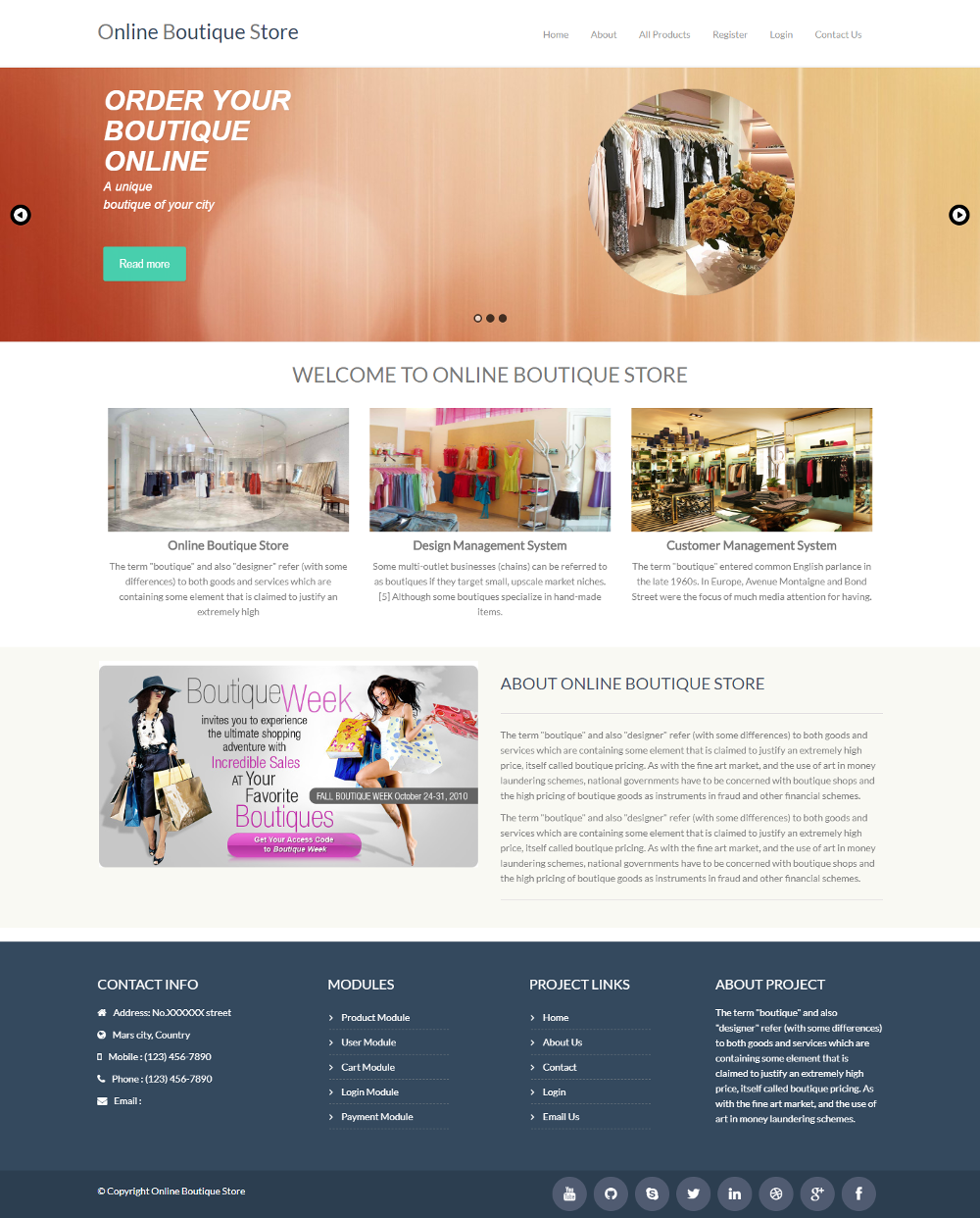 Online Boutique Store- PHP Web Development Project