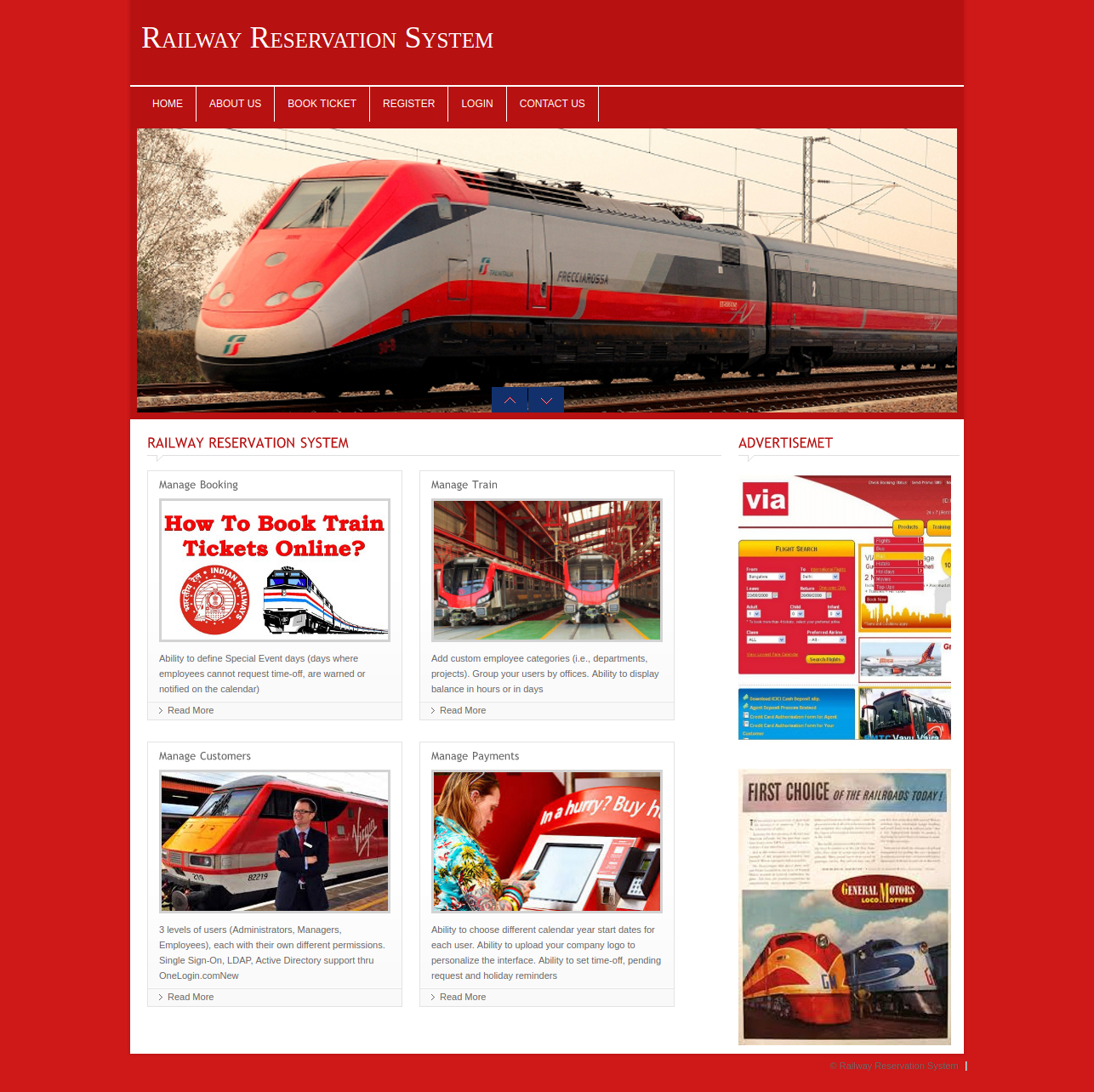 Railway Reservation System- PHP Web Development Project