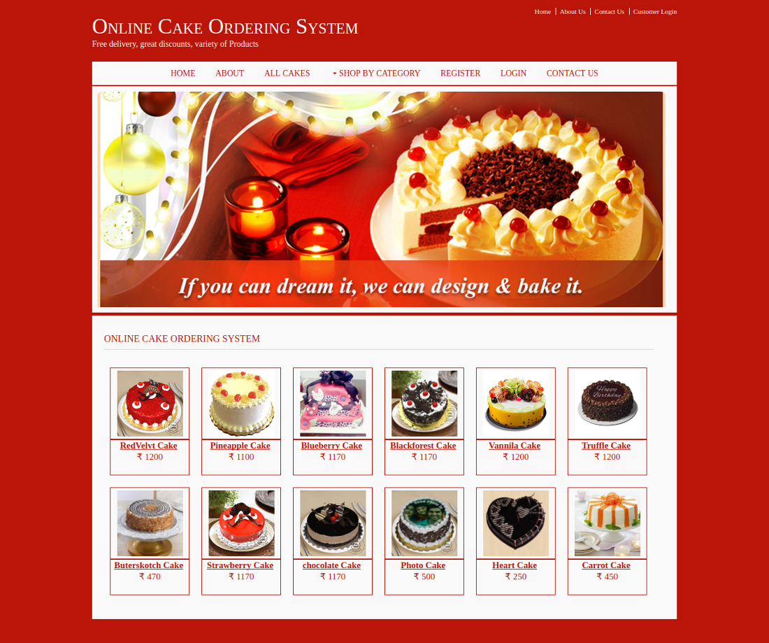 Online Cake Ordering System- Java NetBeans MySQL Mini Project