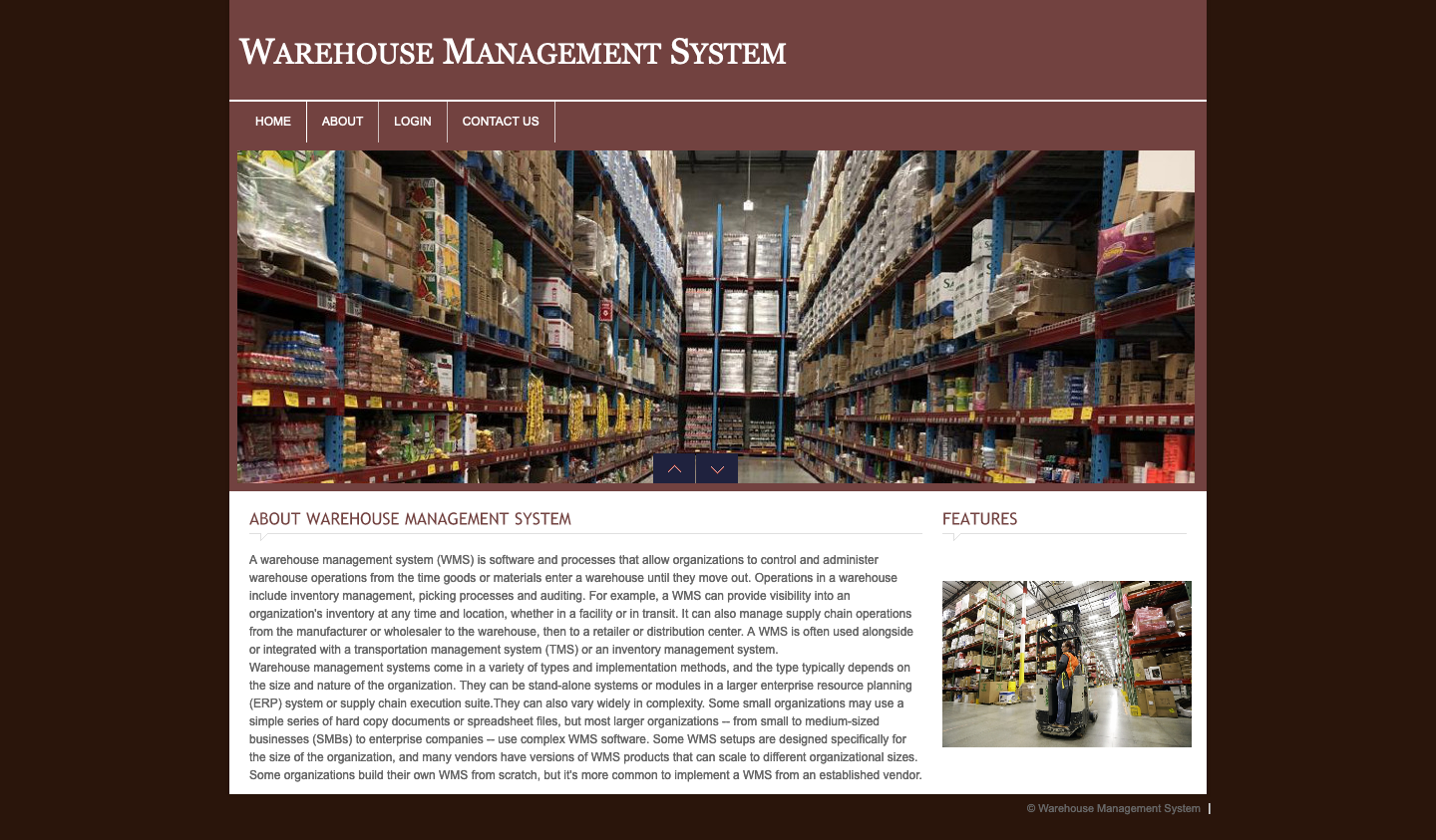 Warehouse Management System- PHP Web Development Project