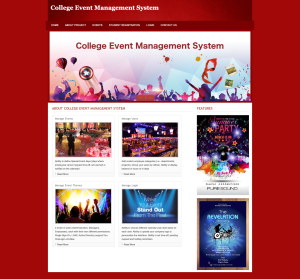 College Event Management System Report Synopsis Source Code