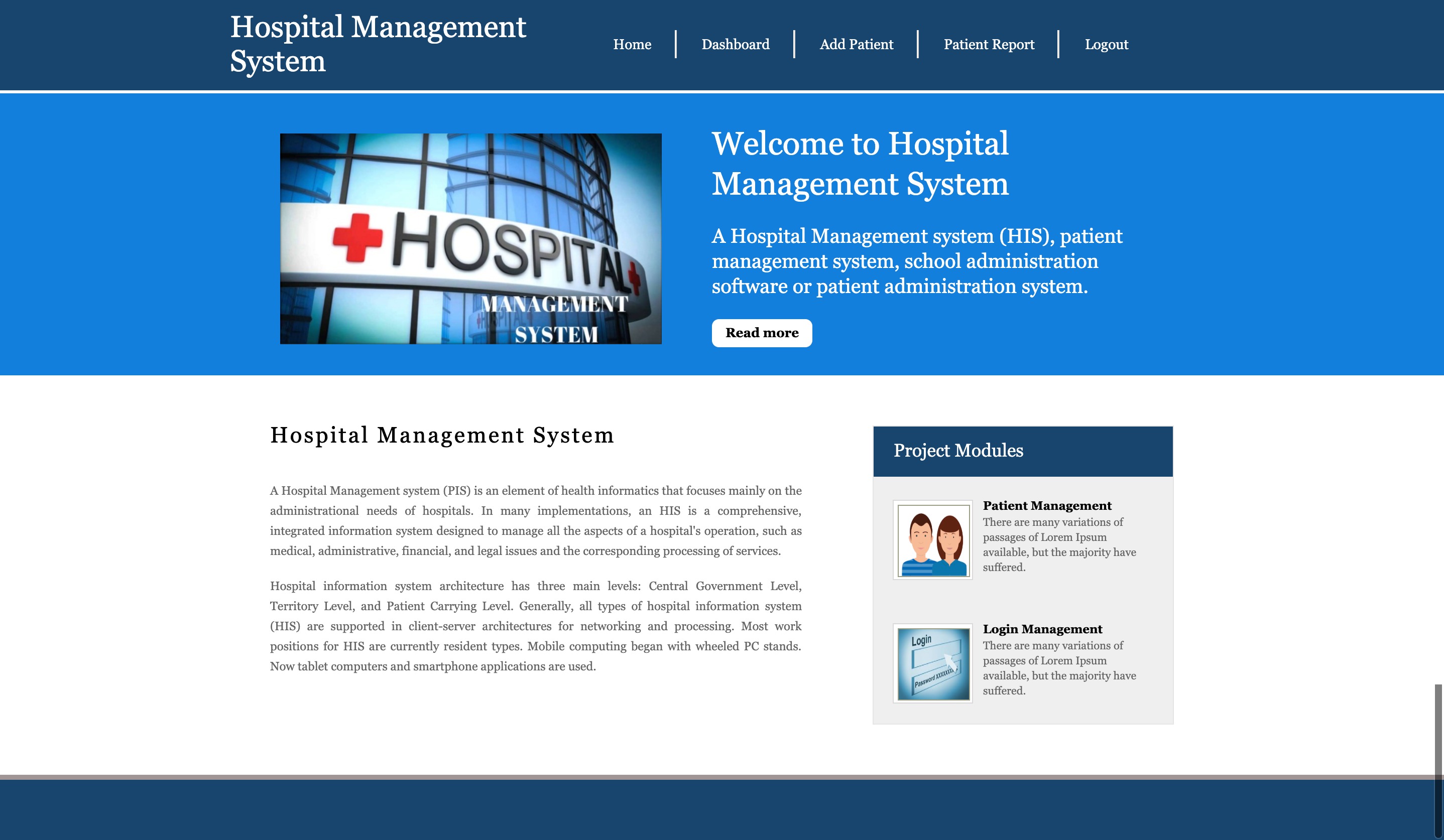 Hospital Management System- Python Django Mini Project