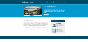 Car Rental System Report Synopsis Source Code