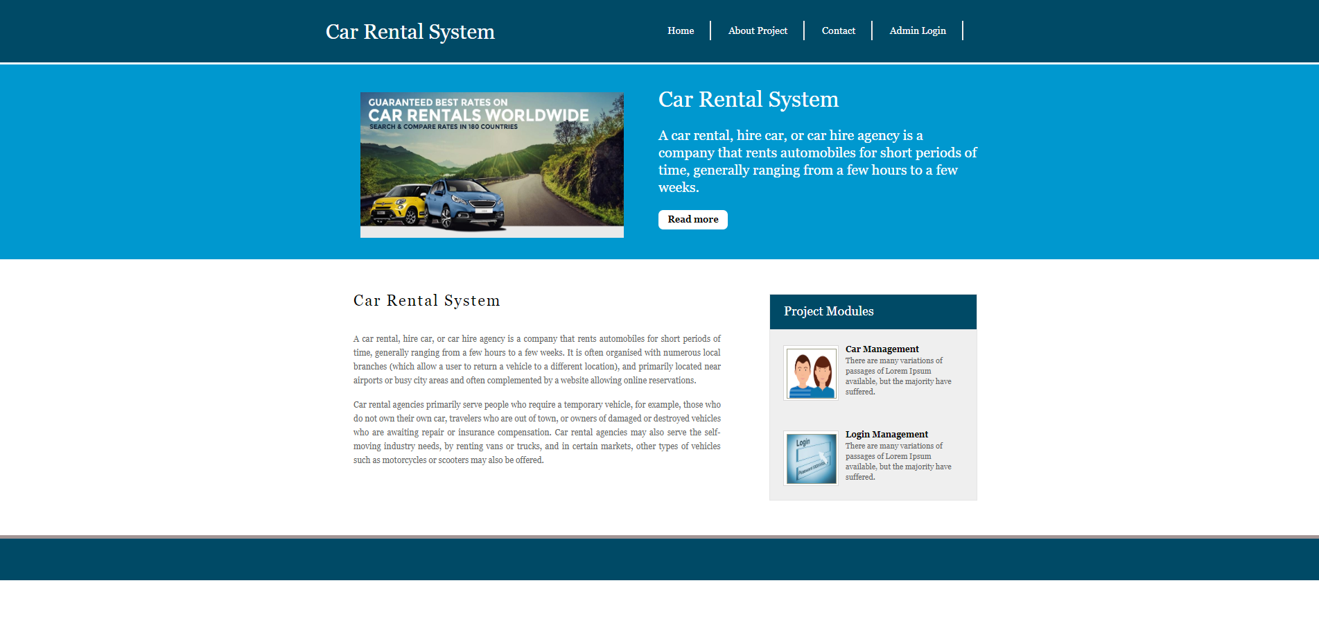 Car Rental System- Python Django Mini Project