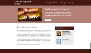 Event Management System Report Synopsis Source Code