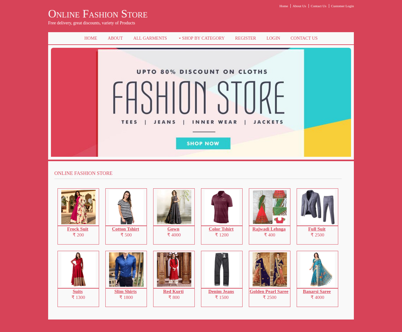 Online Fashion Store- Java NetBeans MySQL Mini Project