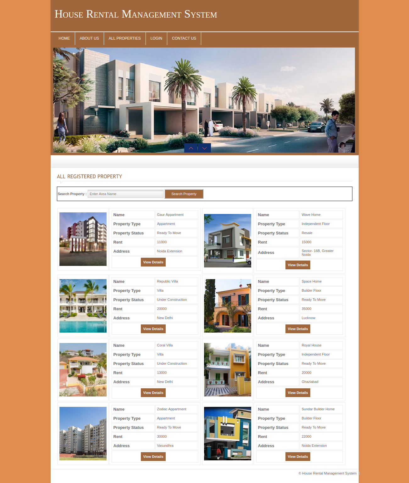 House Rental System- PHP Web Development Project