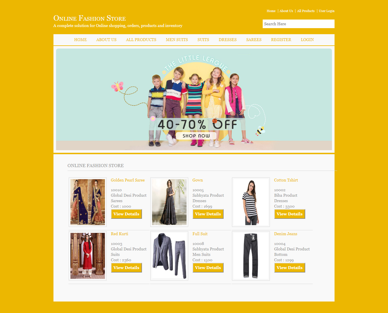 Online Fashion Store