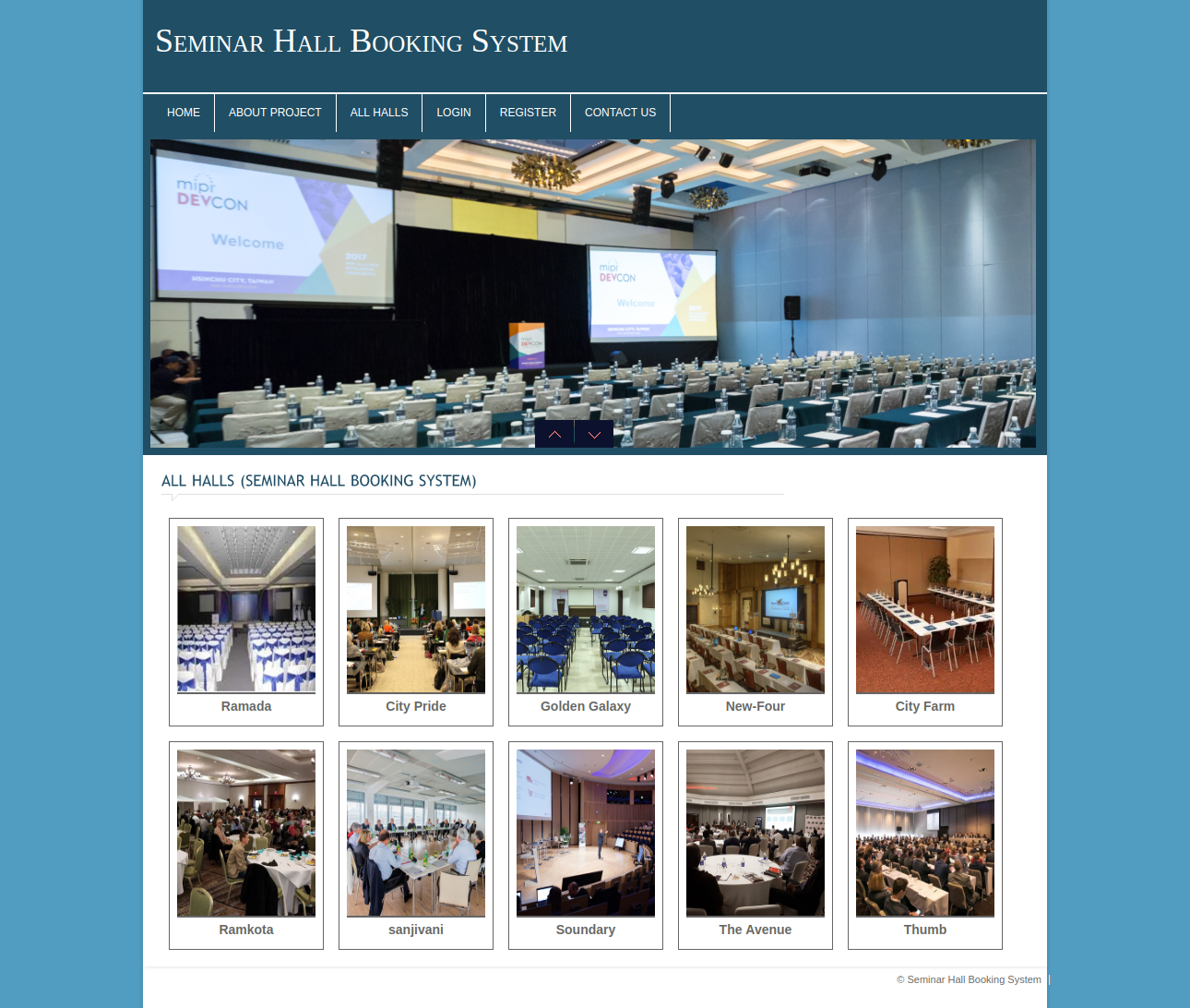 Seminar Hall Booking System- PHP Web Development Project