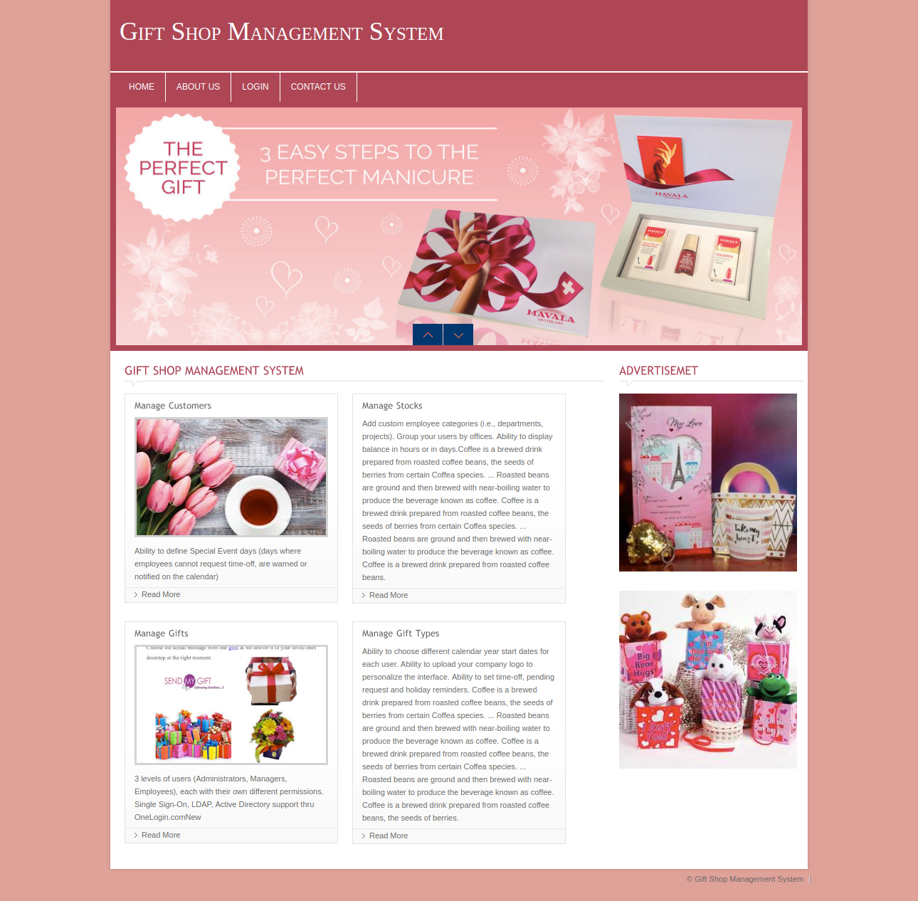 Gift Shop Management System- PHP Web Development Mini Project