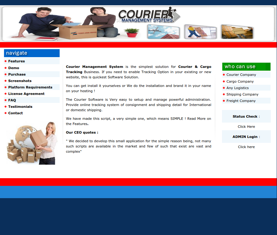 Courier Management System- Advance PHP Web Development Project