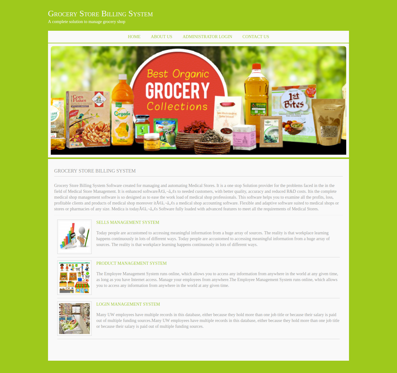 Grocery Store Billing System- Java NetBeans MySQL Mini Project