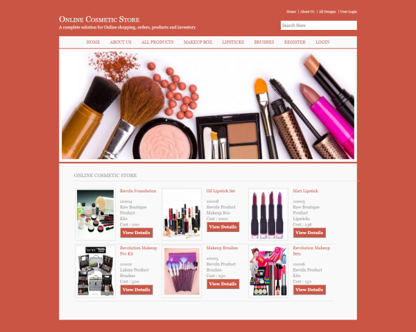 Online Cosmetic Store Report Synopsis Source Code