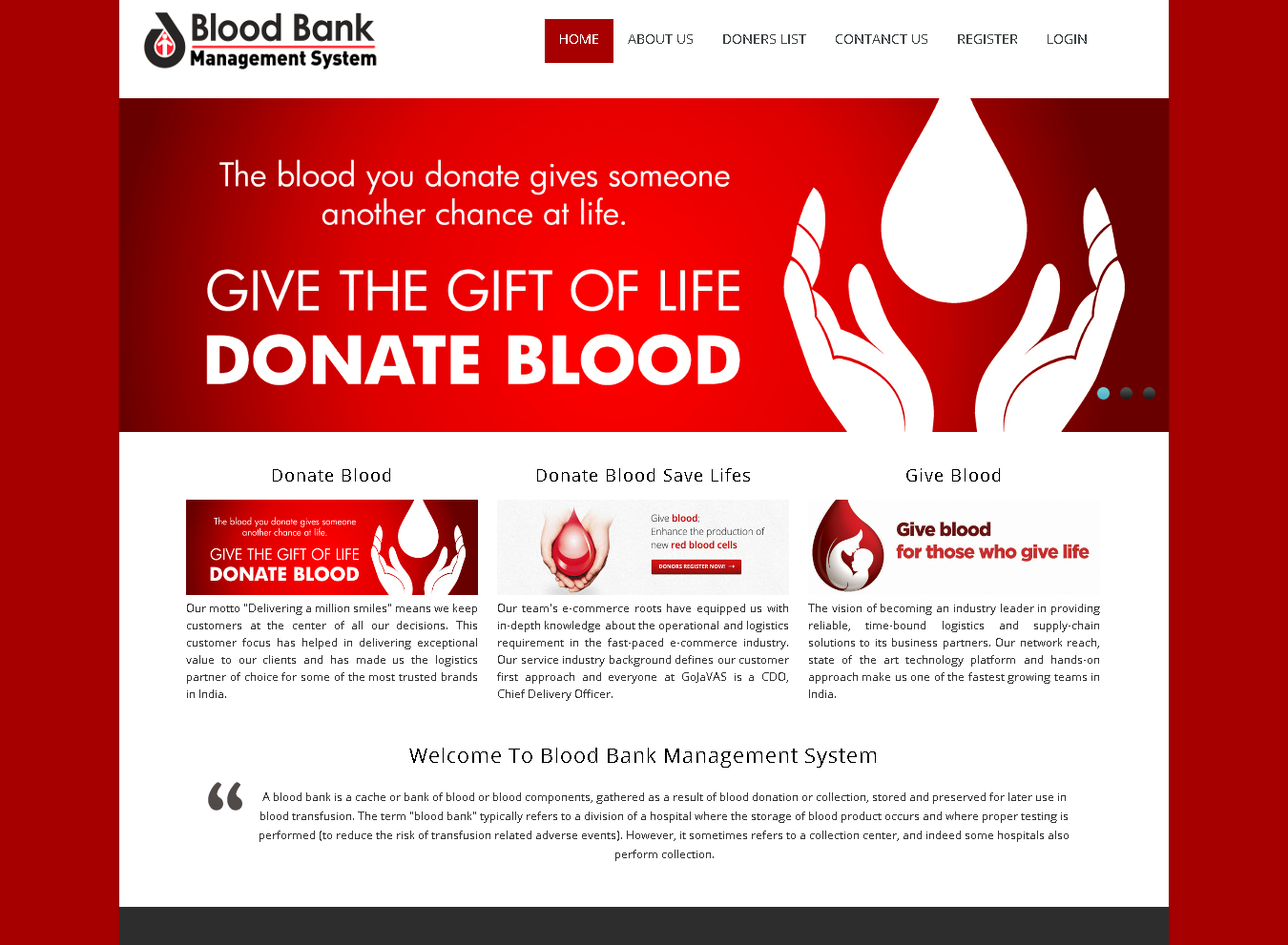 Blood Bank Management System- PHP Web Development Project