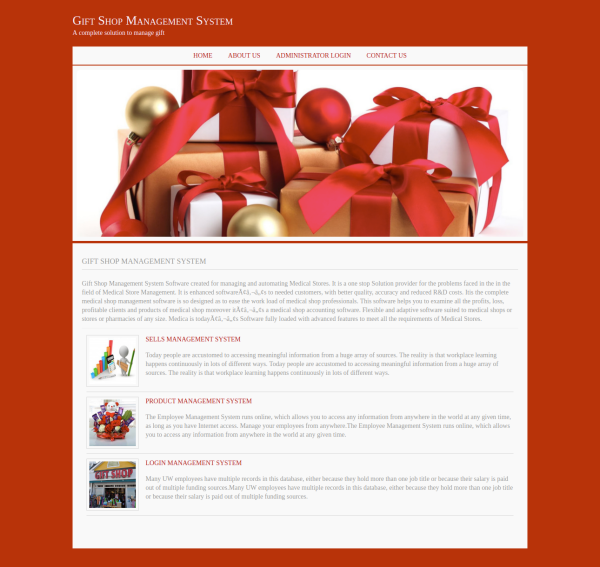 Gift Shop Management System Report Synopsis Source Code