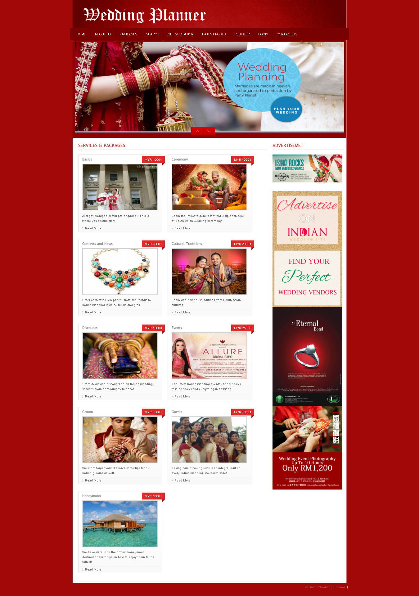 Online Wedding Planner- PHP Web Development Project