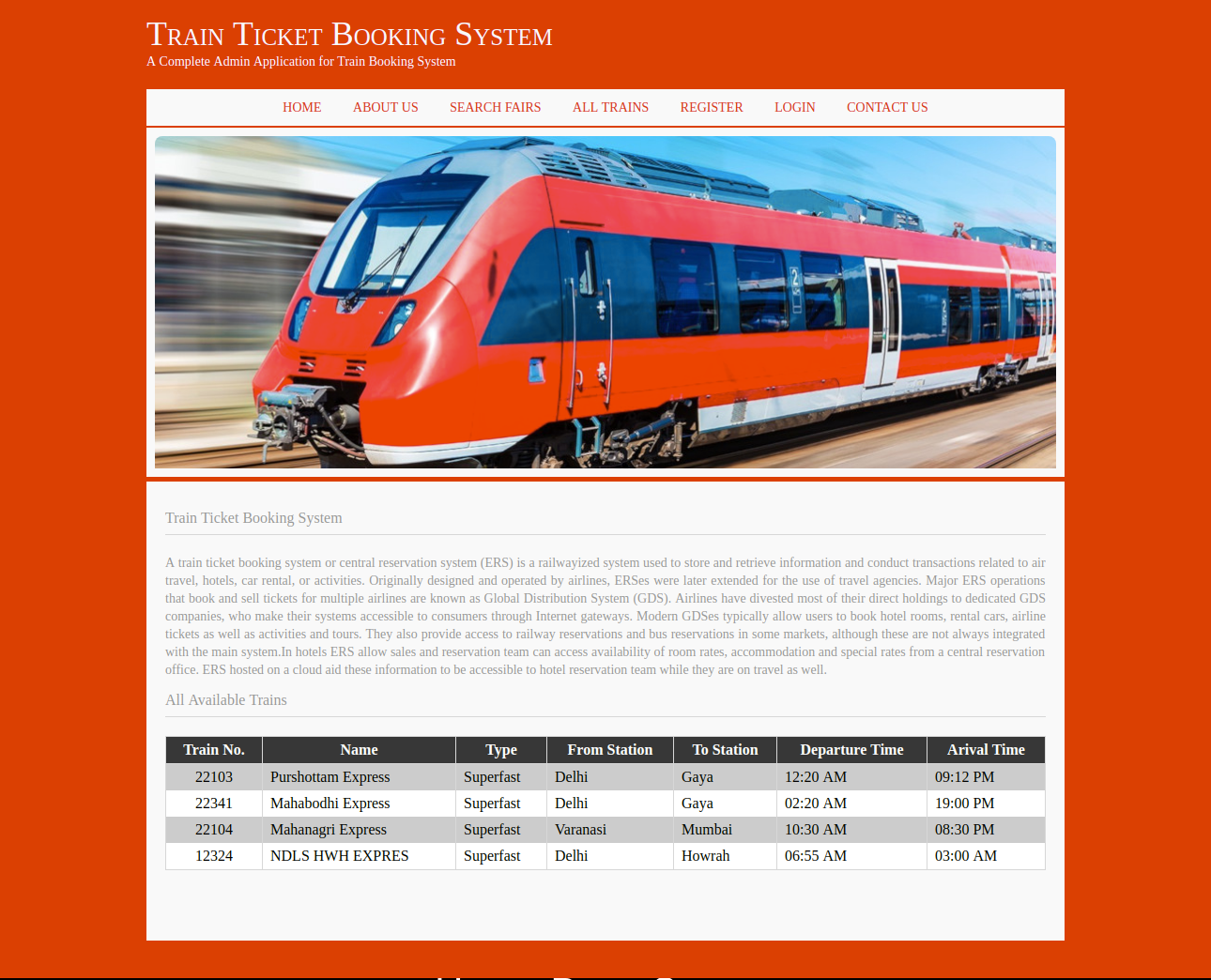 Train Ticket Booking System- Java NetBeans MySQL Project