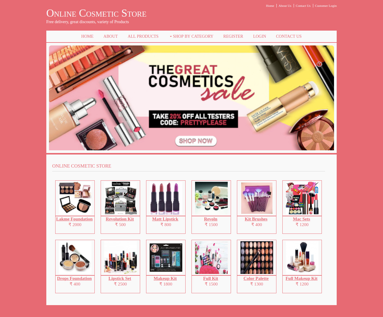 Online Cosmetic Store- Java NetBeans MySQL Project