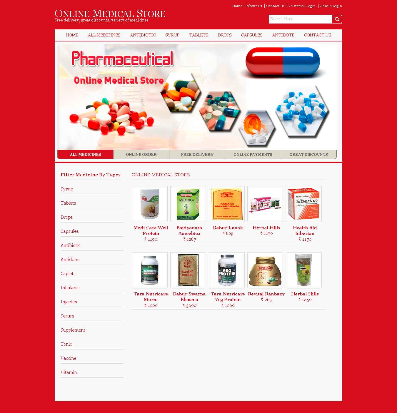 Online Medicine Store