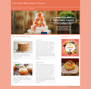 Cake Shop Management System Report Synopsis Source Code