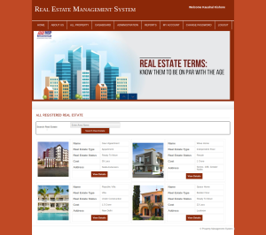 Real Estate Management System Report Synopsis Source Code