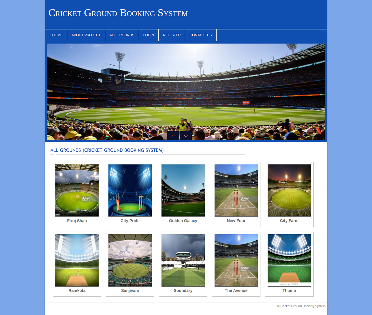 Cricket Ground Booking System- PHP Web Development Project