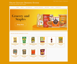 Online Grocery Ordering System Report Synopsis Source Code