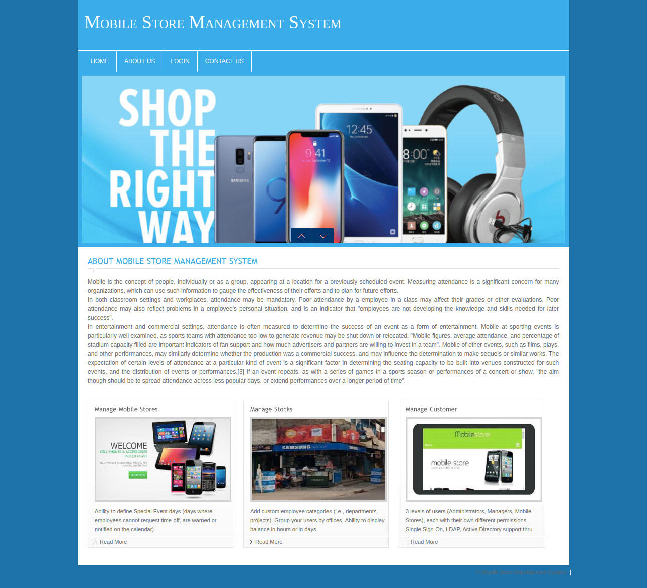 Mobile Store Management System- PHP Web Development Mini Project