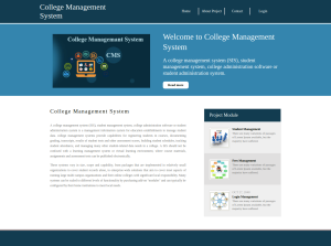 College Management System Report Synopsis Source Code