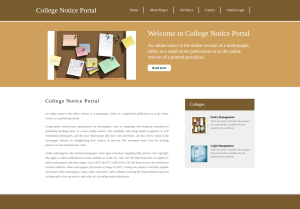 College Notice Portal Report Synopsis Source Code