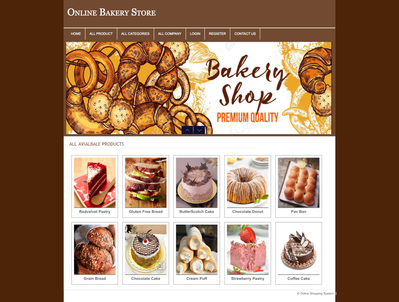 Online Bakery Shop- PHP Web Development Mini Project